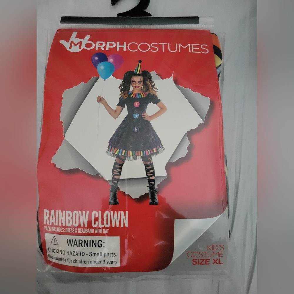 New rainbow Clown Costume.